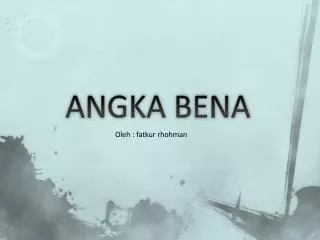 angka bena