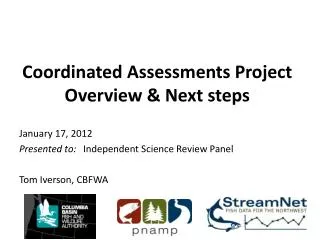 Coordinated Assessments Project Overview &amp; Next steps