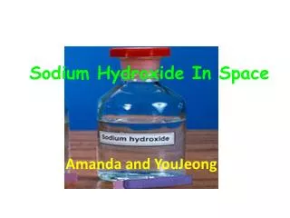 Sodium Hydroxide In Space