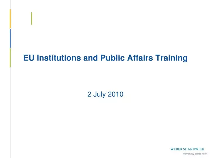 eu institutions and public affairs training