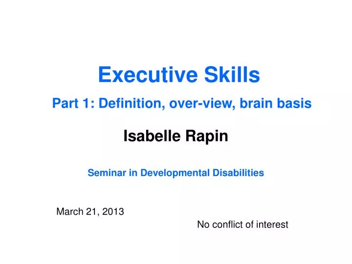 executive skills part 1 definition over view brain basis