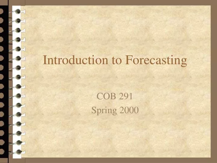 introduction to forecasting