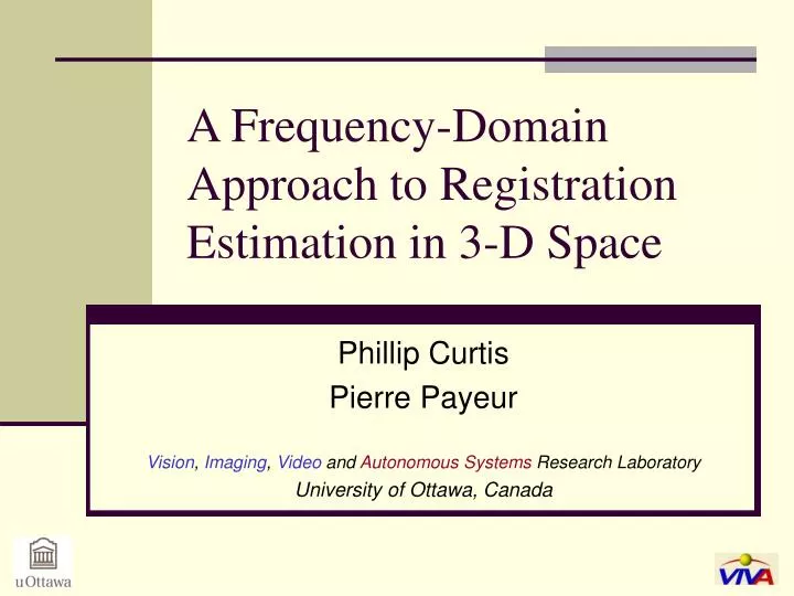 a frequency domain approach to registration estimation in 3 d space