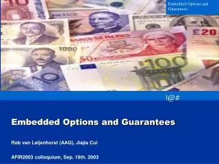 Embedded Options and Guarantees