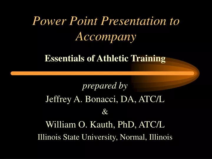 power point presentation to accompany