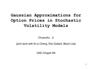 Gaussian Approximations for Option Prices in Stochastic Volatility Models