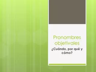 pronombres objetivales