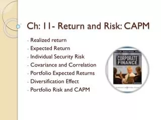 Ch: 11- Return and Risk: CAPM