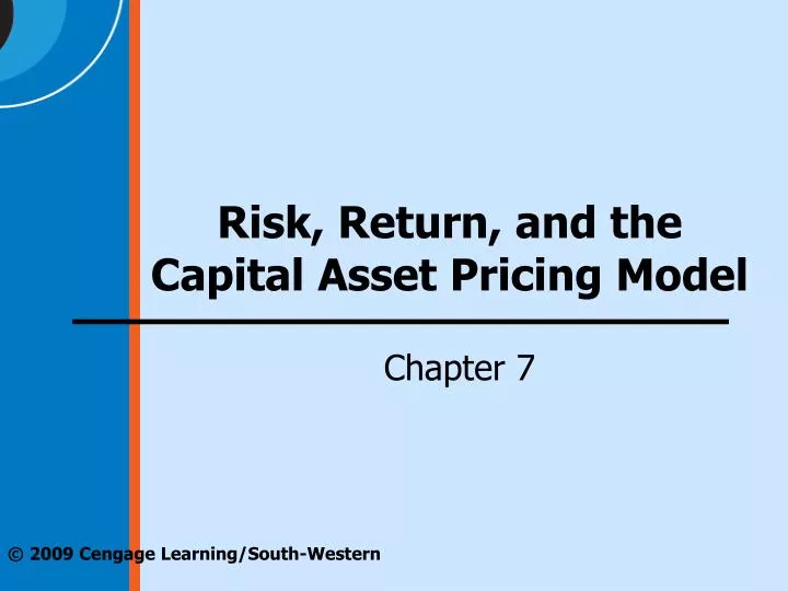 risk return and the capital asset pricing model