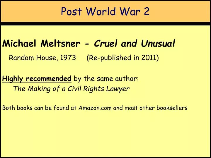 post world war 2