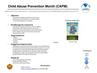 Child Abuse Prevention Month (CAPM)