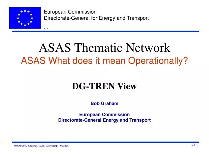 asas thematic network asas what does it mean operationally dg tren view