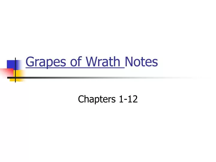 grapes of wrath notes