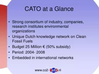 CATO at a Glance