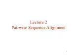 Pairwise Sequence Alignment: Understanding Similarity and Function - slide 1