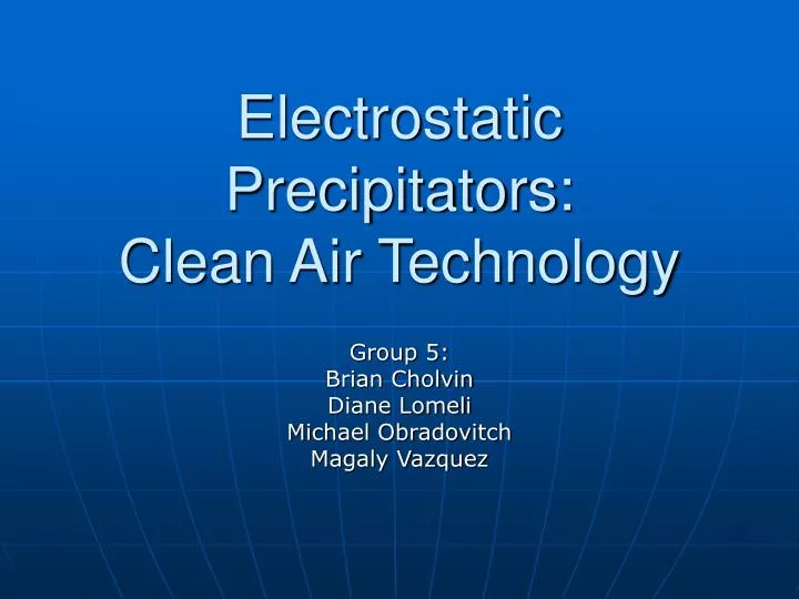 electrostatic precipitators clean air technology