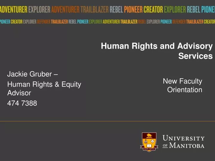 human rights and advisory services