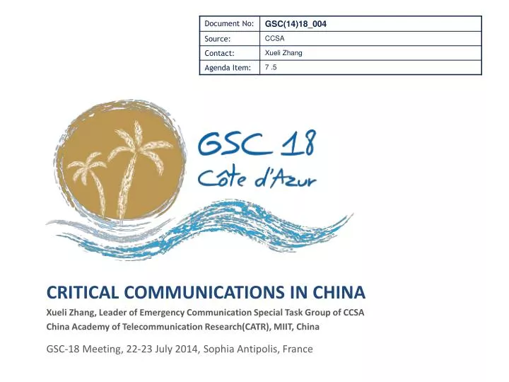 critical communications in china