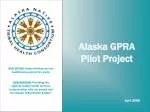 Alaska GPRA Pilot Project - slide 1