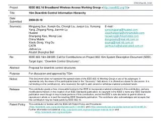 16m Downlink Superframe Structure [1]