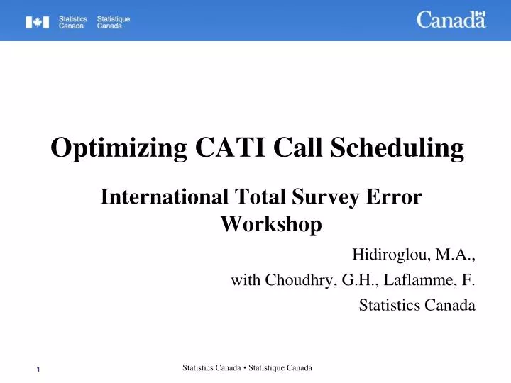 optimizing cati call scheduling