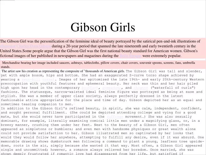 gibson girls