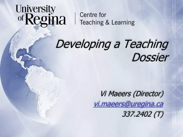 developing a teaching dossier