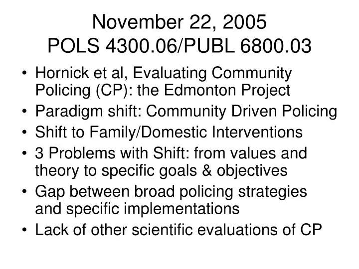 november 22 2005 pols 4300 06 publ 6800 03