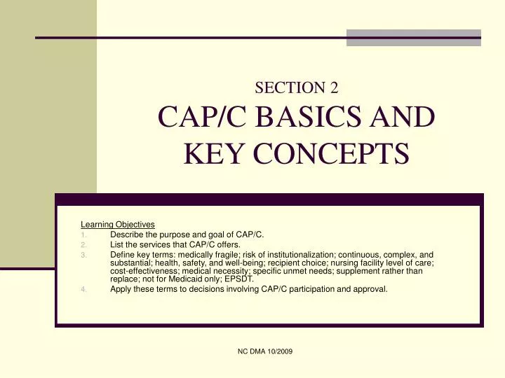 section 2 cap c basics and key concepts