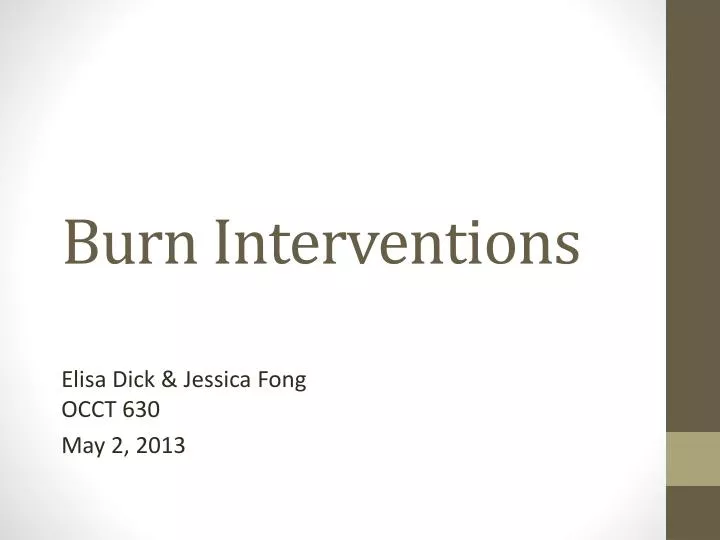 burn interventions