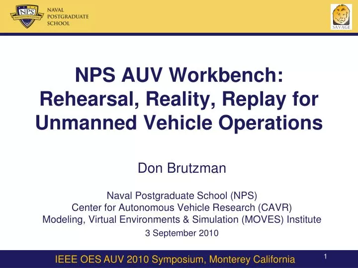 nps auv workbench rehearsal reality replay for unmanned vehicle operations