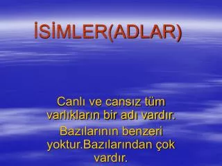 s mler adlar