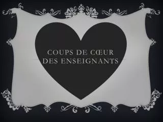 coups de c ur des enseignants