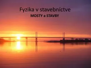 fyzika v stavebn ctve