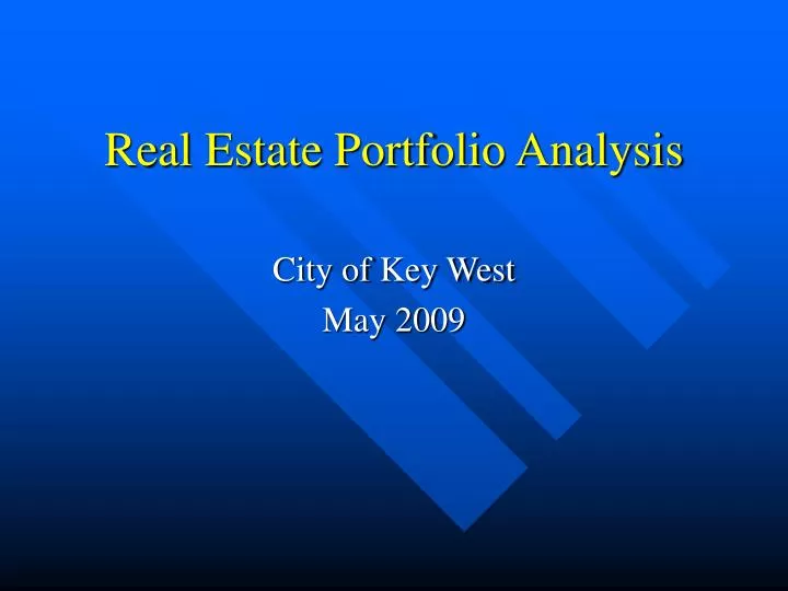 real estate portfolio analysis
