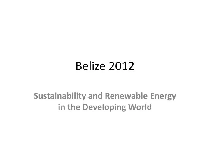 belize 2012