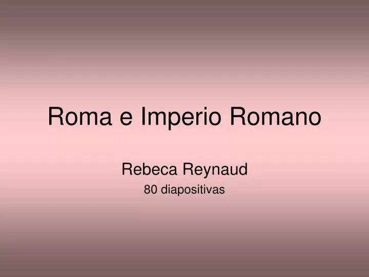 roma e imperio romano