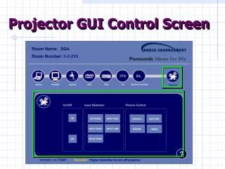 Projector GUI Control Screen