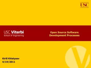 Open Source Software Development Processes