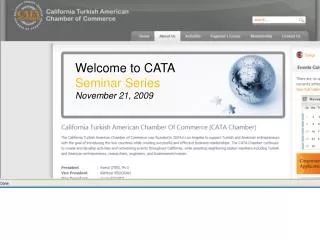 Welcome to CATA Seminar Series November 21, 2009