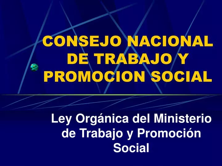 consejo nacional de trabajo y promocion social