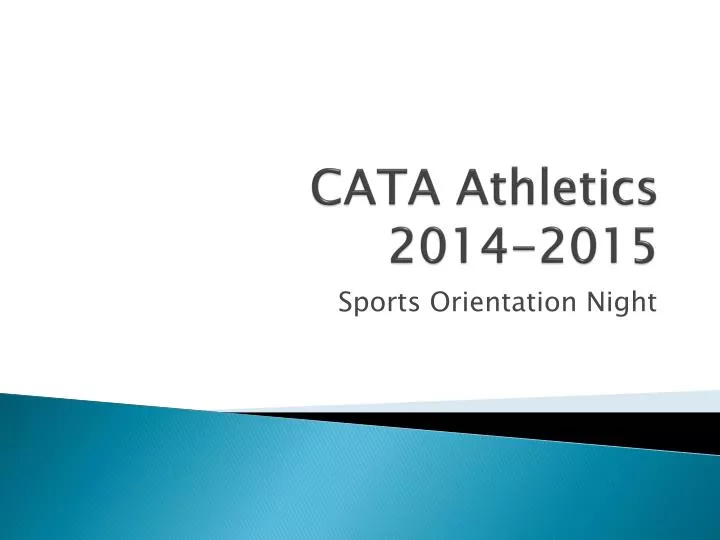 cata athletics 2014 2015