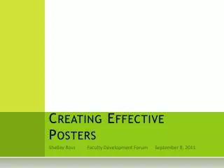 Creating Effective Posters