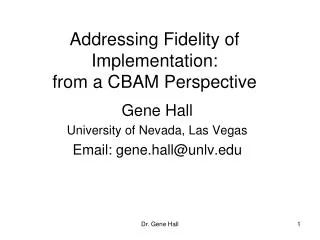 Addressing Fidelity of Implementation: from a CBAM Perspective