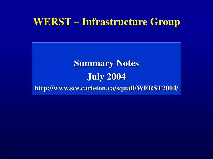 werst infrastructure group