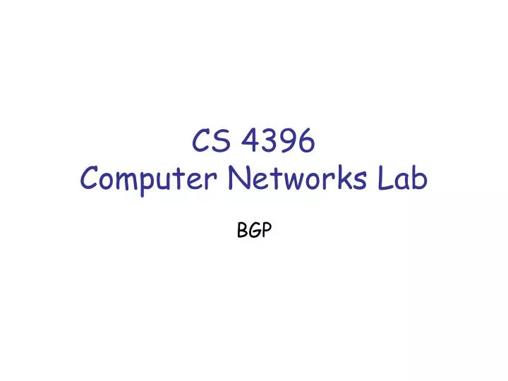 cs 4396 computer networks lab