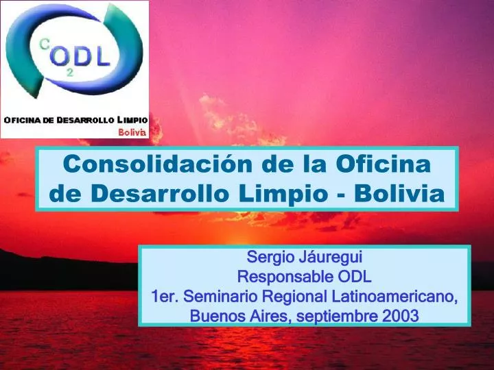 consolidaci n de la oficina de desarrollo limpio bolivia