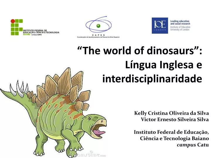 the world of dinosaurs l ngua inglesa e interdisciplinaridade