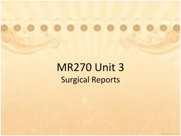 mr270 unit 3
