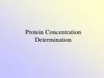 Protein Concentration Determination - slide 1